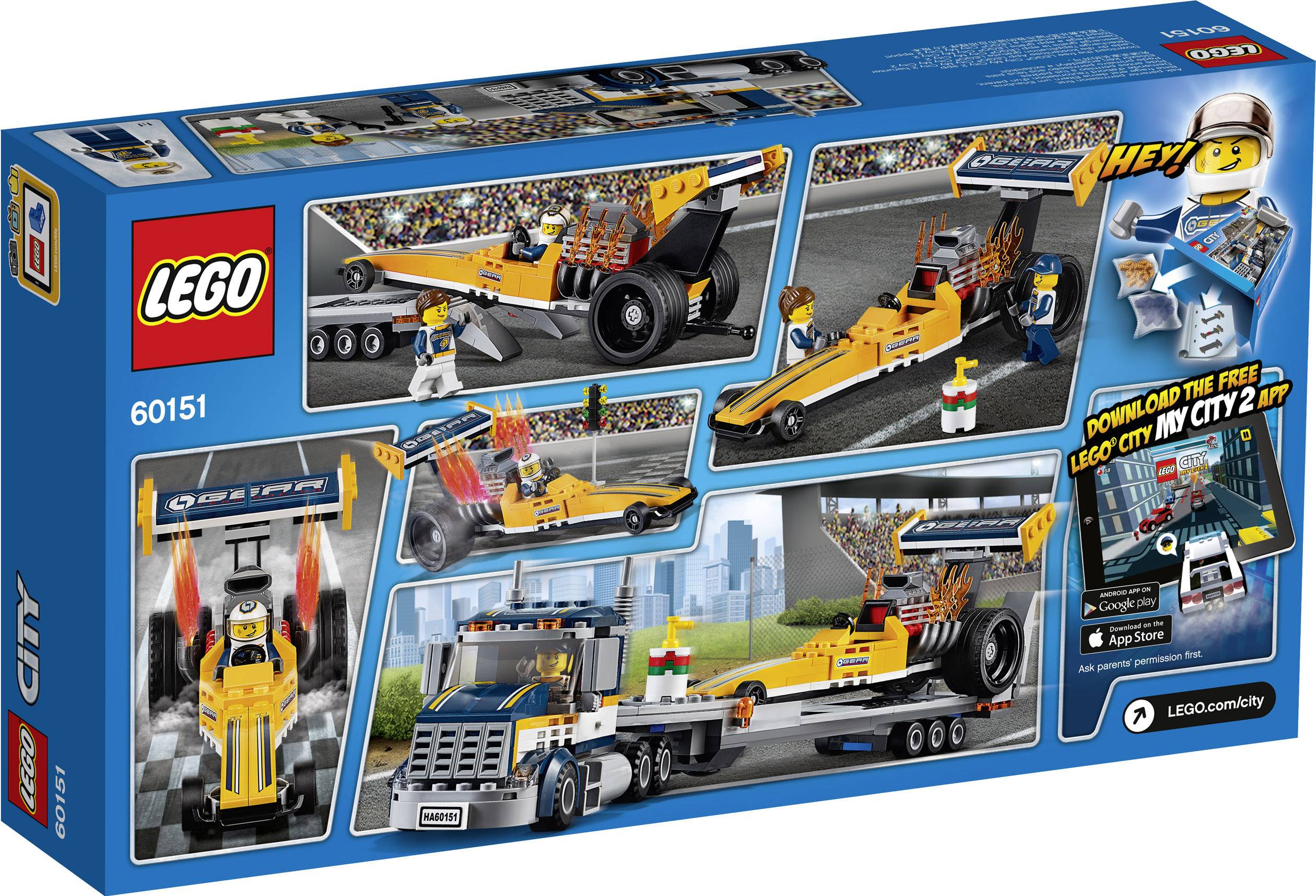 60151 LEGO® CITY Dragster-Transporter