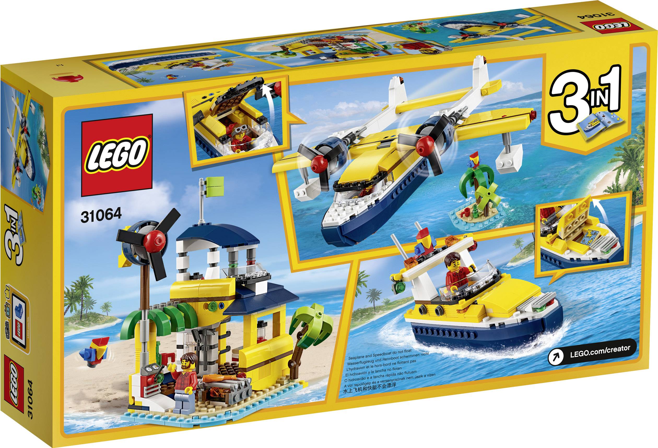 31064 LEGO® CREATOR Wasserflugzeug-Abenteuer