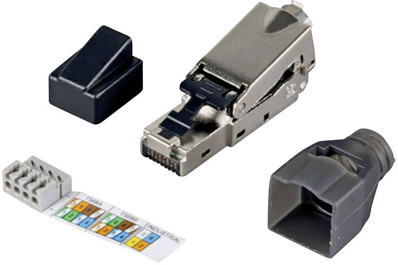 EFB Elektronik 88035.1 ECOLAN® RJ45 UTP Cat.6/Class E 88035.1 Stecker, gerade Schwarz 1 St.