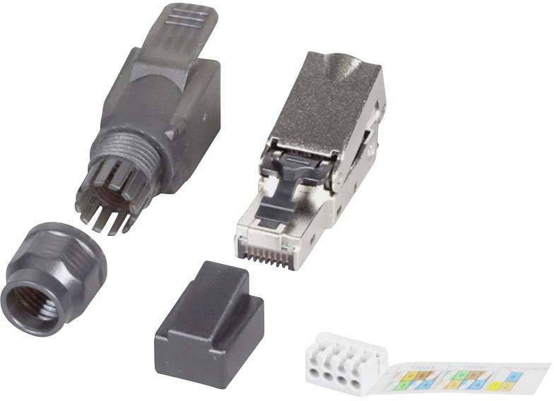 EFB Elektronik 88035AV.1 INFRALAN® Feldkonfektionierbarer Stecker 88035AV.1 Stecker, gerade Schwarz 1 St.