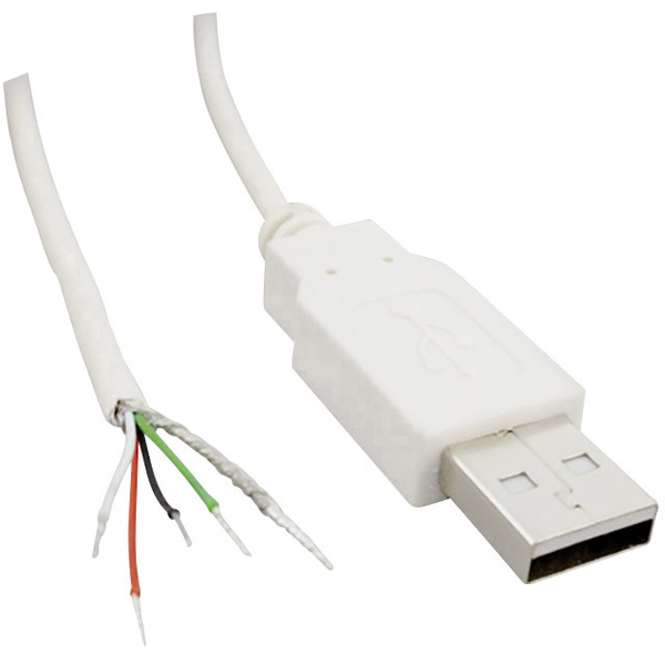 TRU Components USB A Stecker 2.0 mit offenem Kabelende USB A Stecker 2.0 1582674 Inhalt: 1St.