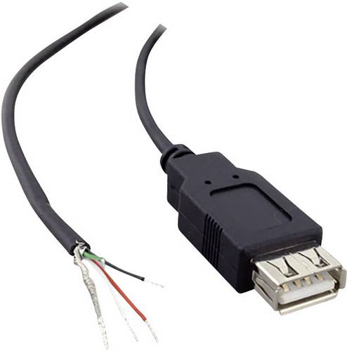 USB A Kupplung 2.0 mit offenem Kabelende Kupplung, gerade USB A Kupplung 2.0 10080111 BKL Electronic Inhalt: 1 St.