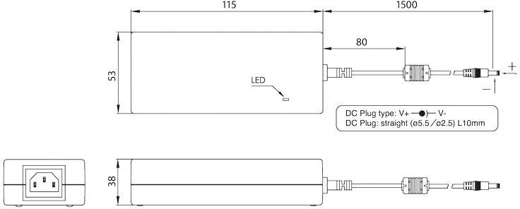 Bicker Elektronik BET-0624 Tischnetzteil, Festspannung 24 V/DC 2.7 A 60 W