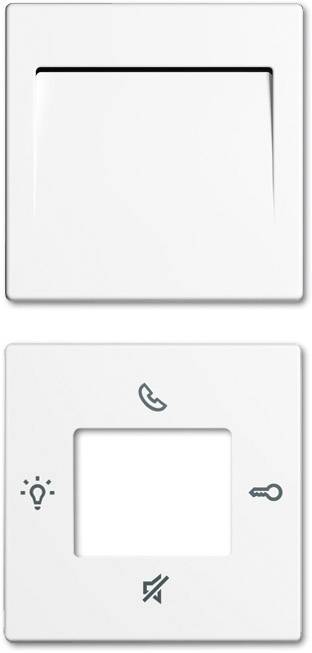 Busch-Jaeger ABB-Welcome Compact Sets Türsprechanlage Kabelgebunden Komplett-Set 1 Familienhaus Studioweiß (matt)