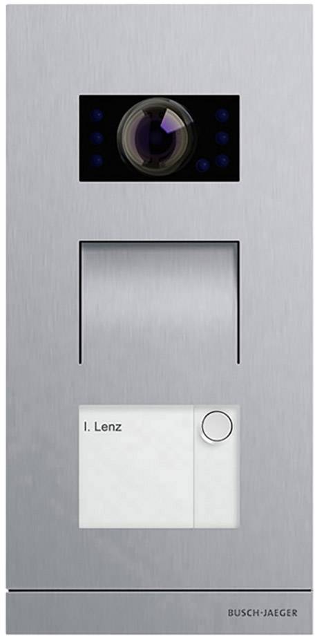 Busch-Jaeger ABB-Welcome Compact Sets Video-Türsprechanlage Kabelgebunden Komplett-Set 1 Familienhaus Studioweiß (matt)