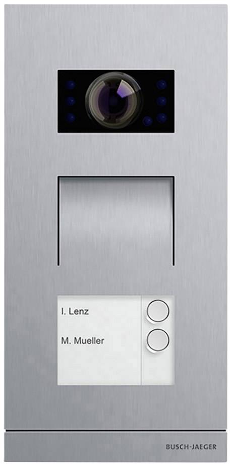 Busch-Jaeger ABB-Welcome Compact Sets Video-Türsprechanlage Kabelgebunden Komplett-Set 2 Familienhaus Studioweiß (matt)