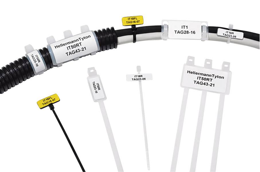 HellermannTyton 151-42119 IT1 PA66 NA 100 Leitermarkierer Beschriftungsfläche: 44 x 19mm Natur