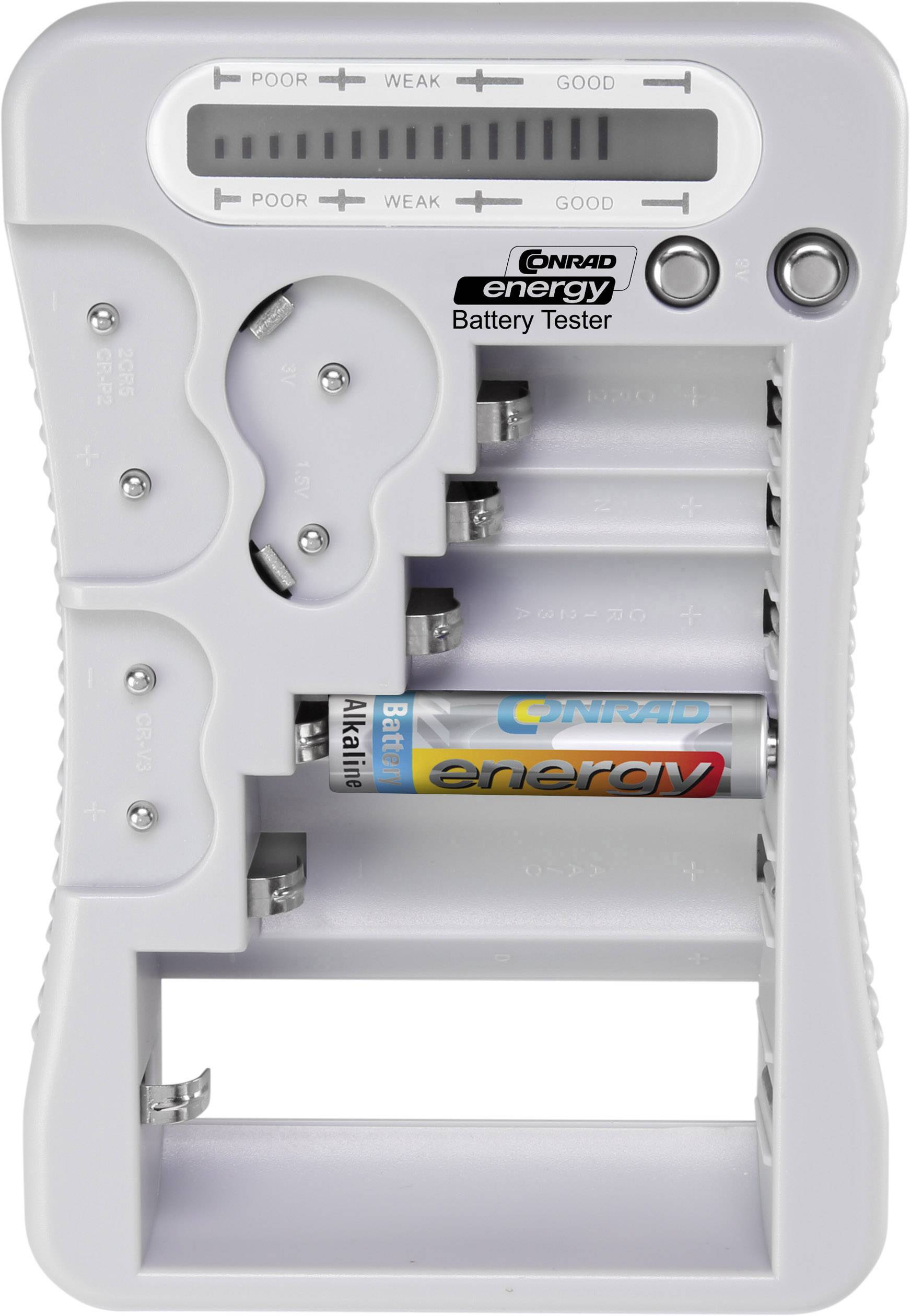 Batterietester BT-1 Messbereich (Batterietester) 1,5 V, 3 V, 6 V, 9V Batterie 1527452