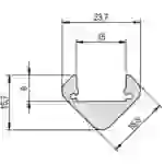 Barthelme 62399461 BARdolino Angolo Leuchtenprofil Aluminium (L x B x H) 1000 x 23.71 x 16.66mm 1St. Barthelme 62399461 BARdolino Angolo Leuchtenprofil Aluminium (L x B x H) 1000 x 23.71 x 16.66mm 1St.