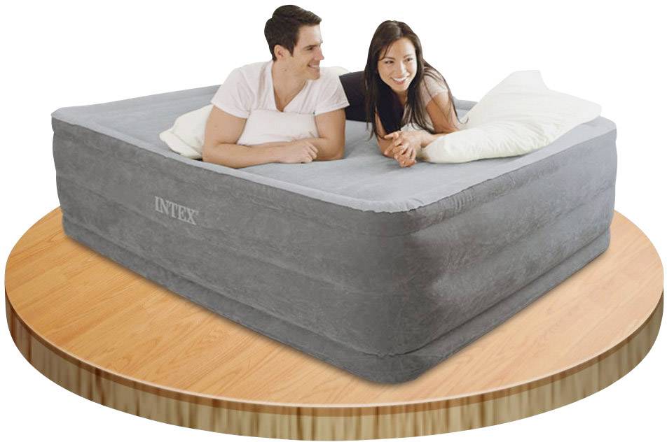 Intex 64418 Comfort-Plush 'Queen' Luftbett (L x B x H) 203 x 152 x 56cm Grau