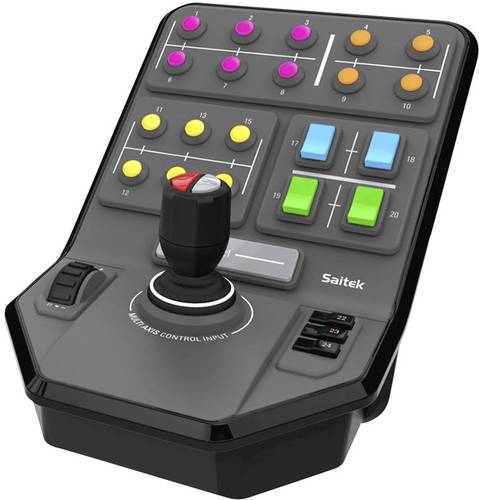 Saitek Logitech Gaming Farm Sim Vehicle Side Panel Steuerpult USB PC Grau