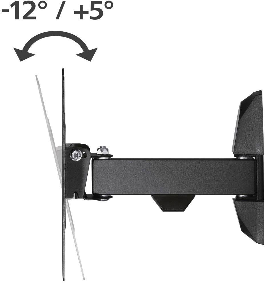 hama 00118100 TV-Wandhalterung FULLMOTION, 1 Stern, 200x200, 122cm (48"), 1 Arm, Schwarz