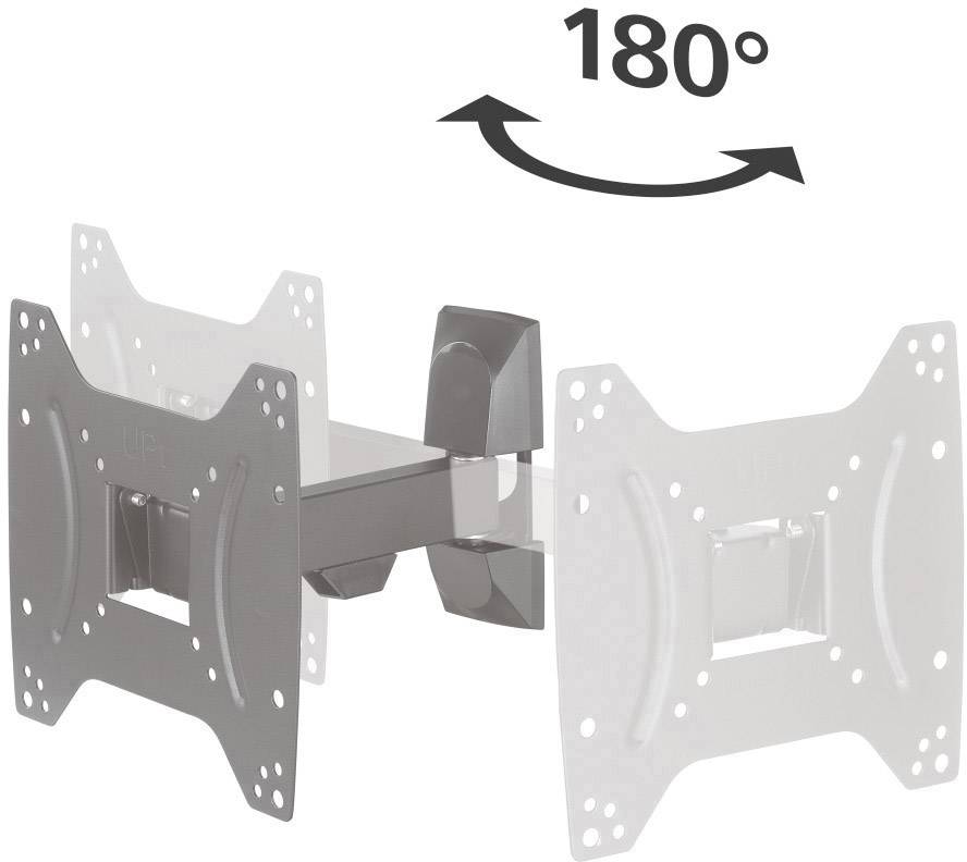 Hama 00118100 FULLMOTION TV-Wandhalterung 48,3 cm (19") - 121,9 cm (48") Neigbar+Schwenkbar