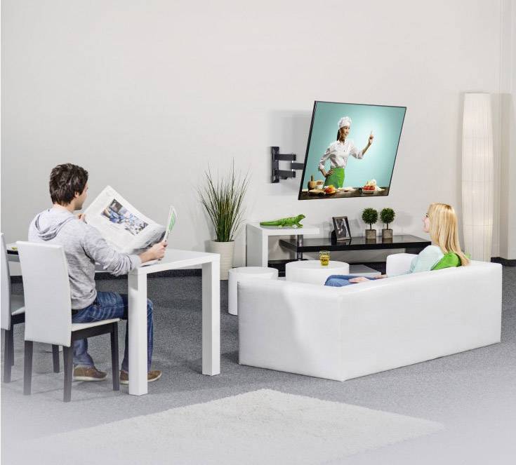 Hama 118101 FULLMOTION TV-Wandhalterung 48,3 cm (19") - 121,9 cm (48") Neigbar+Schwenkbar