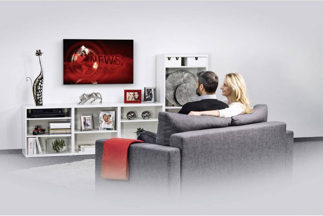 Hama TV-WH,FIX,1-ST. 400 SW TV-Wandhalterung Integrierte Wasserwaage 81,3 cm (32") - 165,1 cm (65") Starr