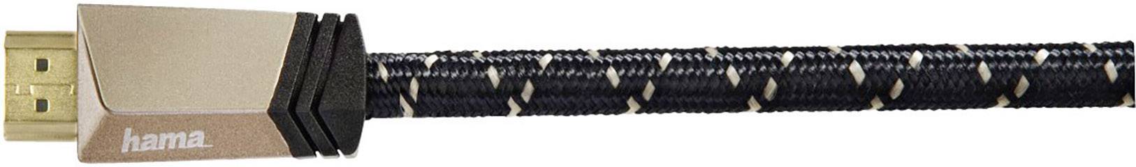 Hama HDMI Anschlusskabel HDMI-A Stecker, HDMI-A Stecker 1.50 m Schwarz 00122210 vergoldete Steckkontakte, mit Ferritkern, Audio Return Channel