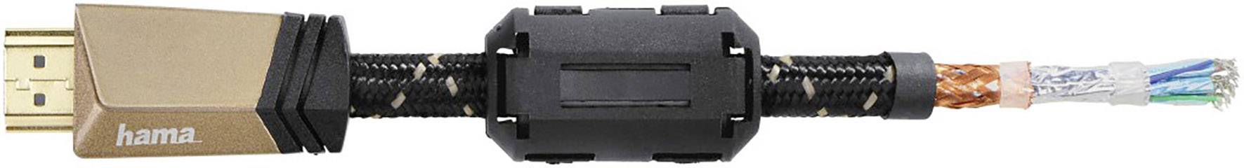 Hama HDMI Anschlusskabel HDMI-A Stecker, HDMI-A Stecker 1.50 m Schwarz 00122210 vergoldete Steckkontakte, mit Ferritkern, Audio Return Channel