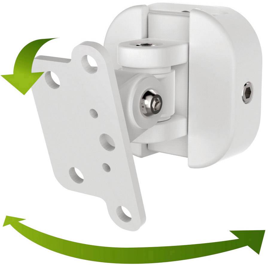 Hama Lautsprecher-Wandhalterung Neigbar+Schwenkbar Wandabstand (max.): 7.6 cm Weiß 1 St.