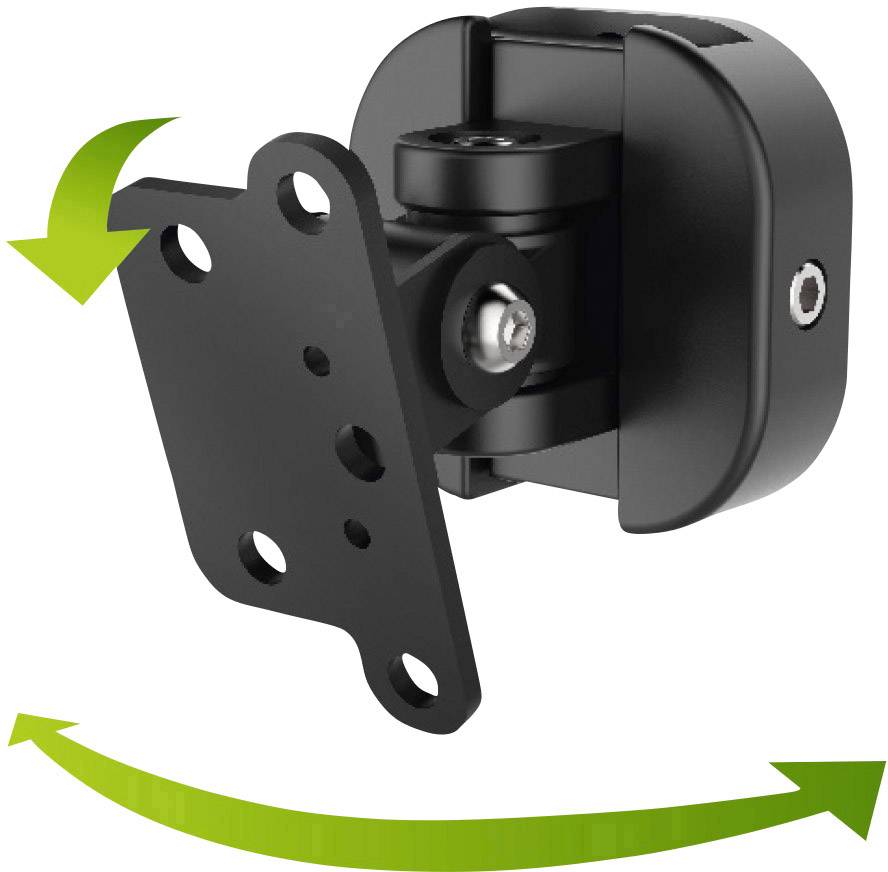 Hama Lautsprecher-Wandhalterung Neigbar+Schwenkbar Wandabstand (max.): 7.6 cm Schwarz 1 St.