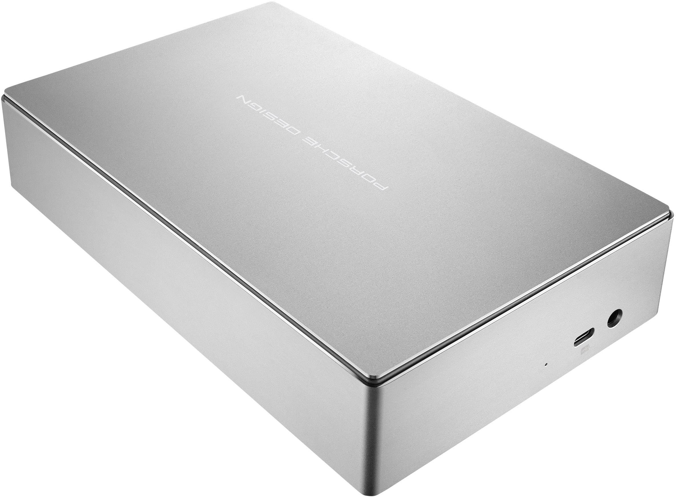 LaCie Porsche Design Desktop Externe Festplatte 8.9cm (3.5 Zoll) 6TB Silber USB-C™ Software-Verschlüsselung