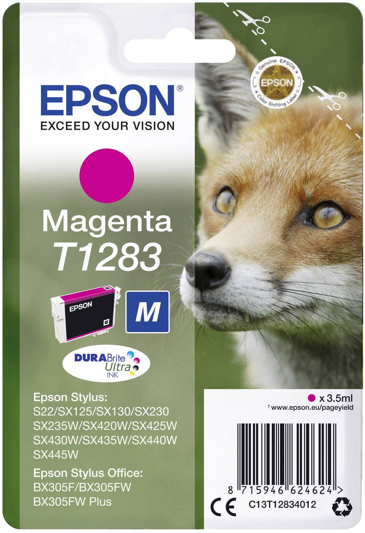 Epson Druckerpatrone T1283 Original Magenta C13T12834012