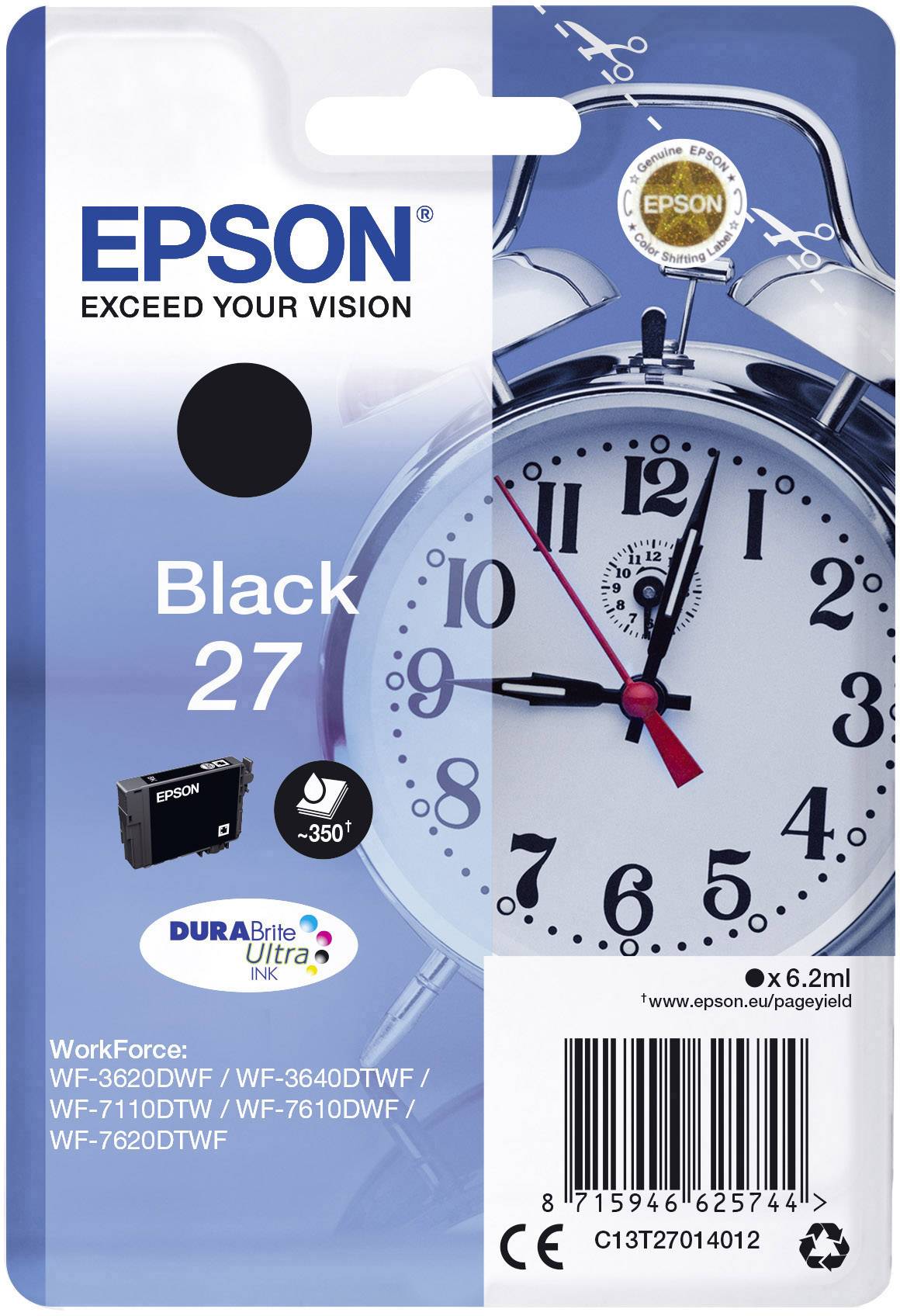 Epson 27 - 6.2 ml - Schwarz - original - Tintenpatrone