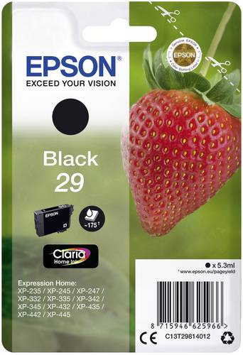 Epson Tinte T2981, 29 Original Schwarz C13T29814012
