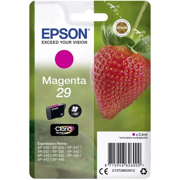 Epson Druckerpatrone T2983, 29 Original Magenta C13T29834012 Epson Druckerpatrone T2983, 29 Original Magenta C13T29834012