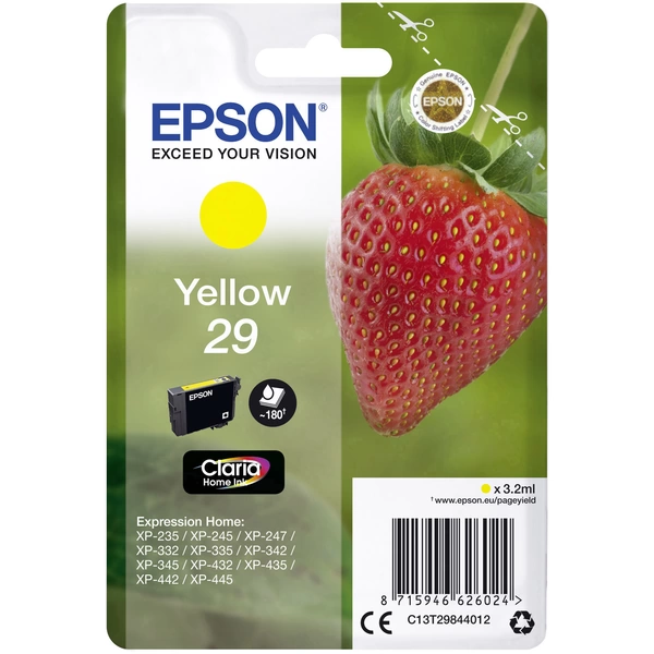 Epson Druckerpatrone T2984, 29 Original Gelb C13T29844012 Epson Druckerpatrone T2984, 29 Original Gelb C13T29844012