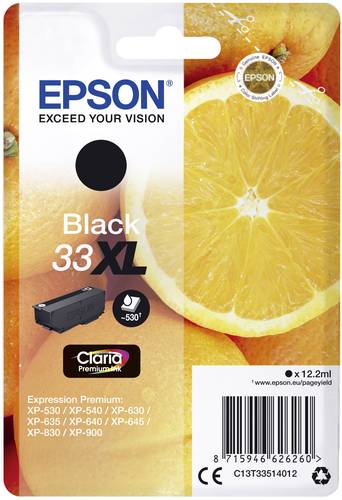 EPSON XP530 XP540 Orange, 33XL Tintenpatrone Schwarz (C13T33514012)