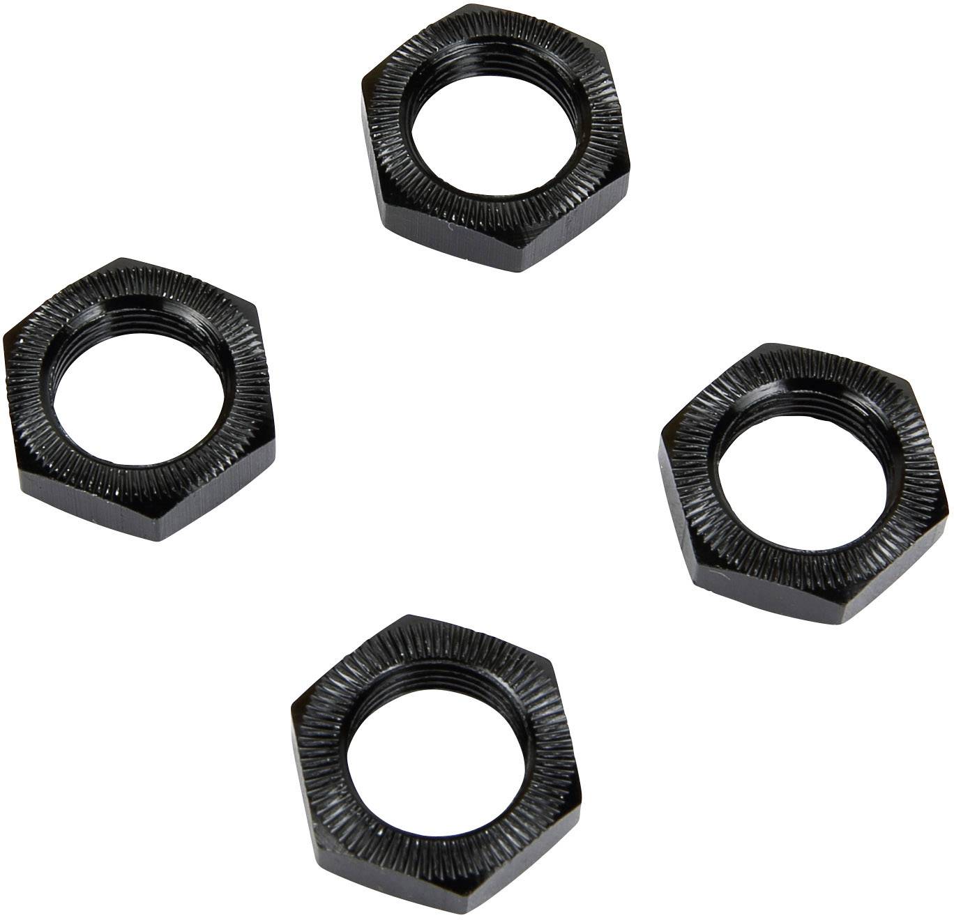 Reely 1:8 Radmuttern selbstsichernd Schwarz 4 St.