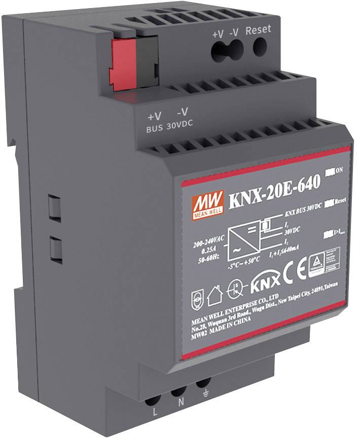 Mean Well KNX-20E-640 Hutschienen-Netzteil (DIN-Rail) 30 V/DC 640 mA 19.2 W Anzahl Ausgänge:1 x Inh