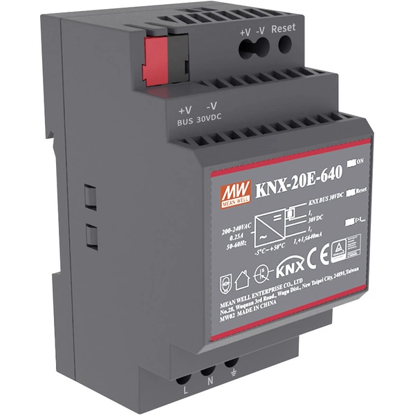 Mean Well KNX-20E-640 Hutschienen-Netzteil (DIN-Rail) 30 V/DC 640 mA 19.2 W Anzahl Ausgänge:1 x Inh Mean Well KNX-20E-640 Hutschienen-Netzteil (DIN-Rail) 30 V/DC 640 mA 19.2 W Anzahl Ausgänge:1 x Inh
