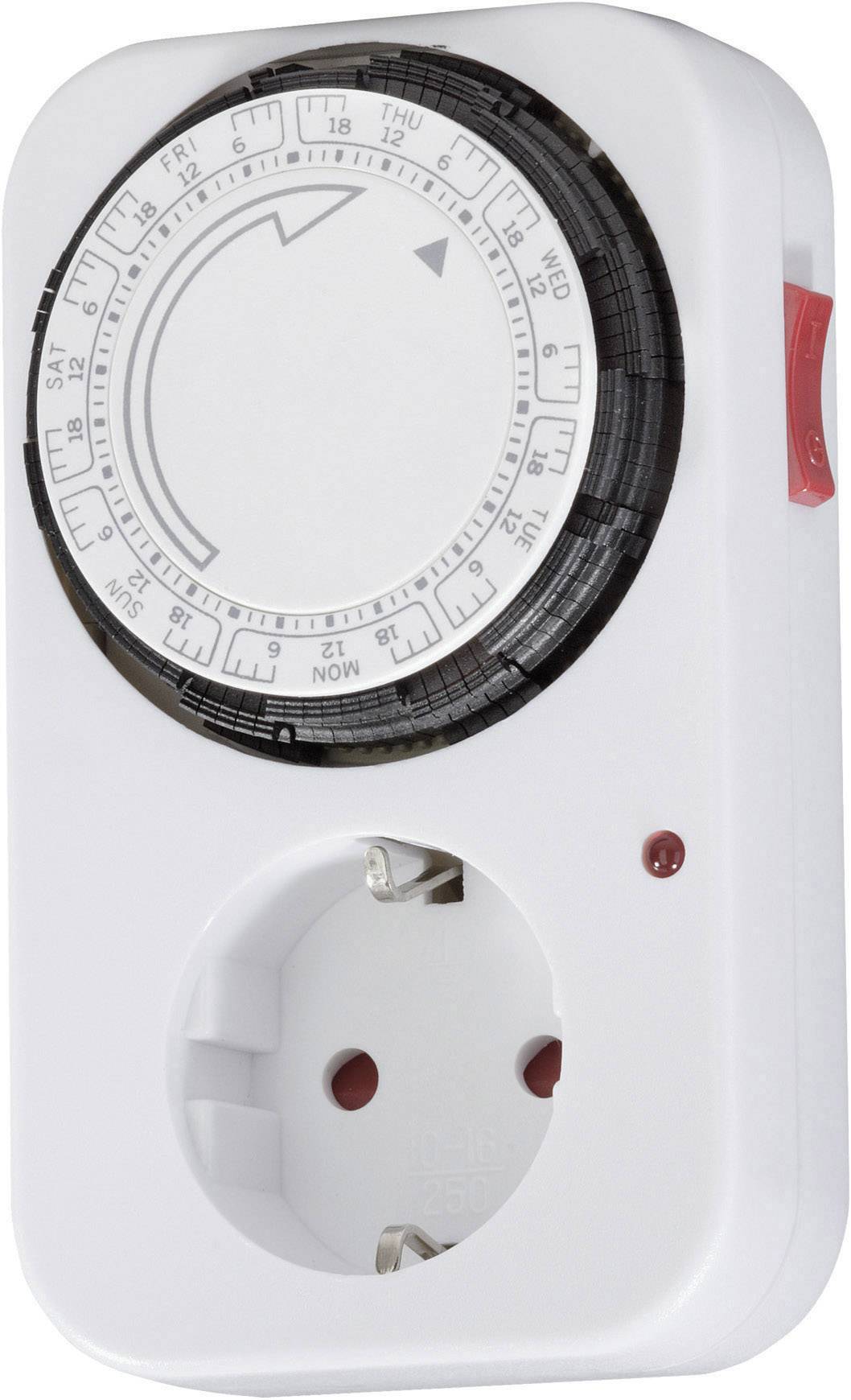 Sygonix SY-5045304 Steckdosen-Timer analog Wochenprogramm 3680W IP20 Dauerbetrieb