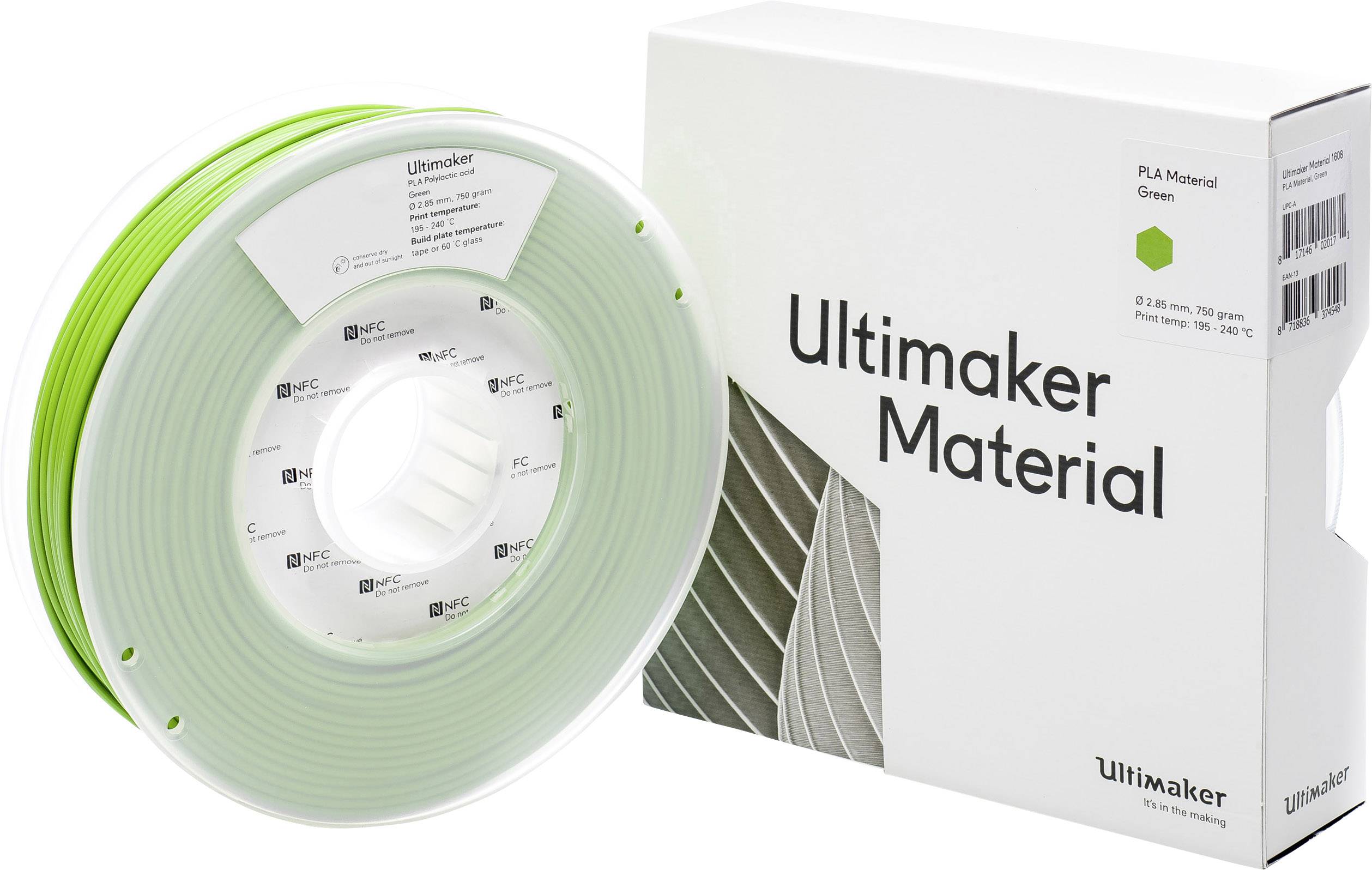 Ultimaker PLA - M0751 Green 750 - 211399 Filament PLA 2.85mm 750g Grün 1St.