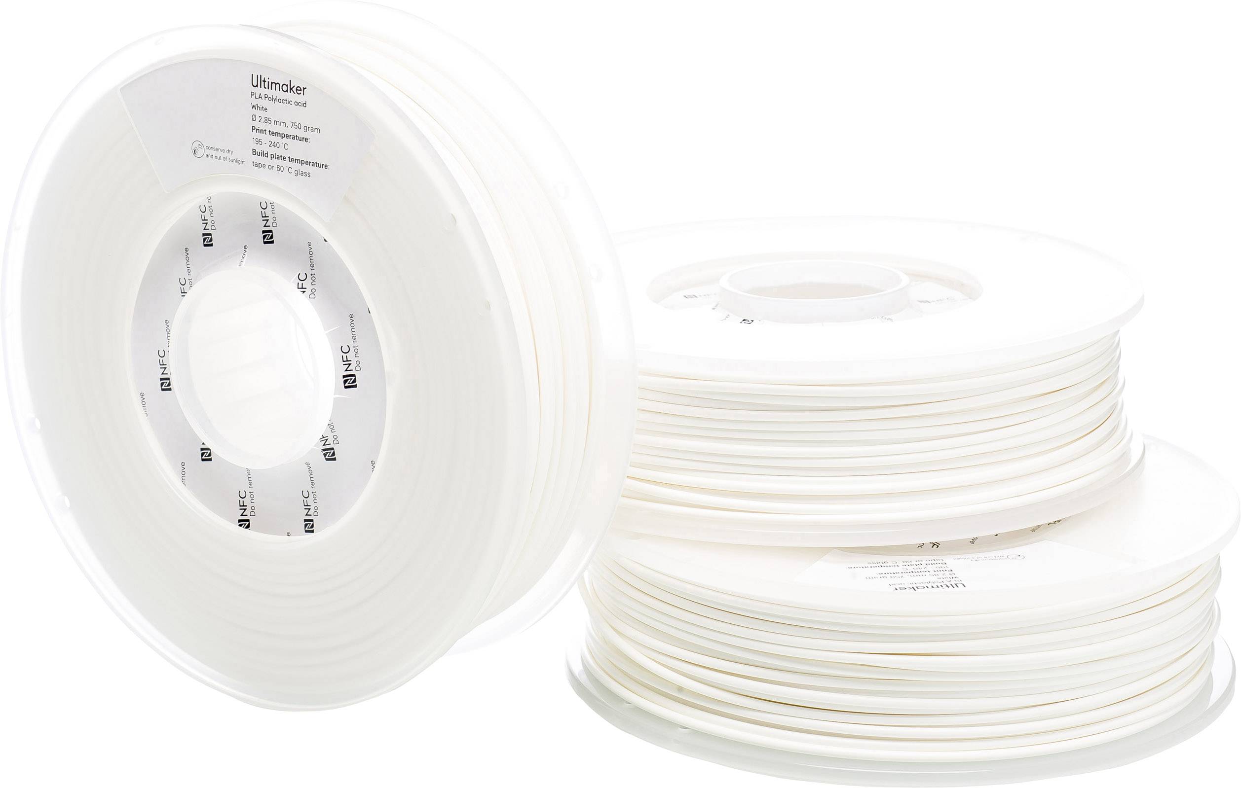 Ultimaker PLA - M0751 White 750 - 211399 Filament PLA 2.85mm 750g Weiß 1St.