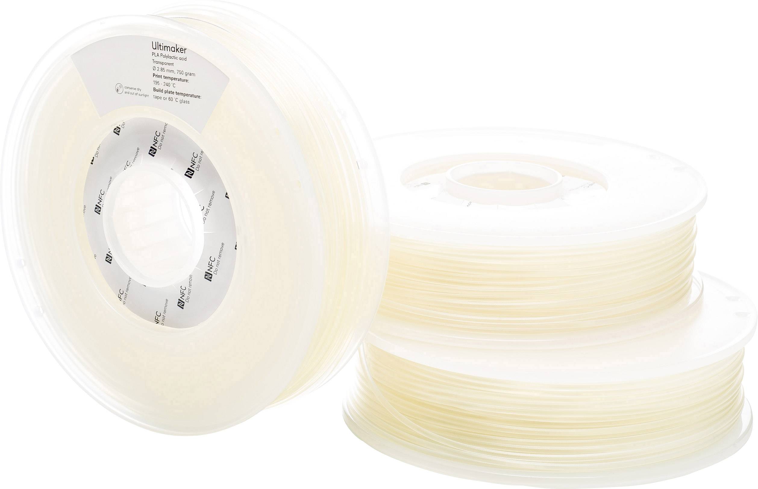 Ultimaker PLA - M0751 Transparent 750 - 211399 Filament PLA 2.85mm 750g Transparent 1St.