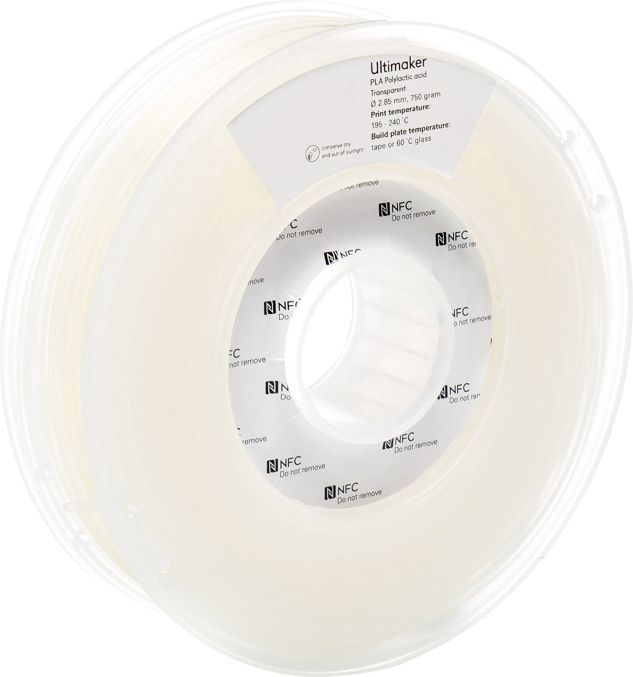Ultimaker PLA - M0751 Transparent 750 - 211399 Filament PLA 2.85mm 750g Transparent 1St.