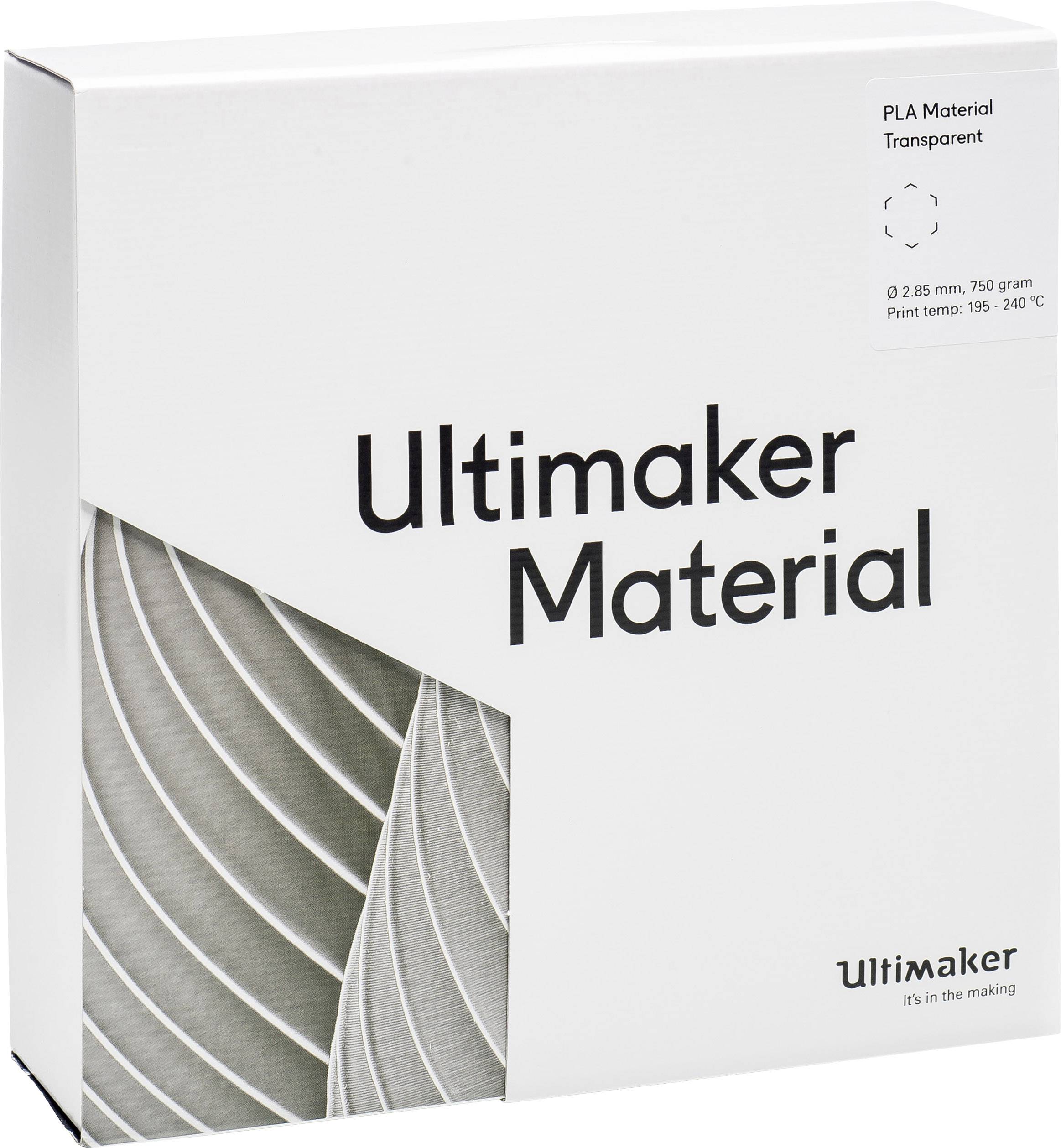 Ultimaker PLA - M0751 Transparent 750 - 211399 Filament PLA 2.85mm 750g Transparent 1St.