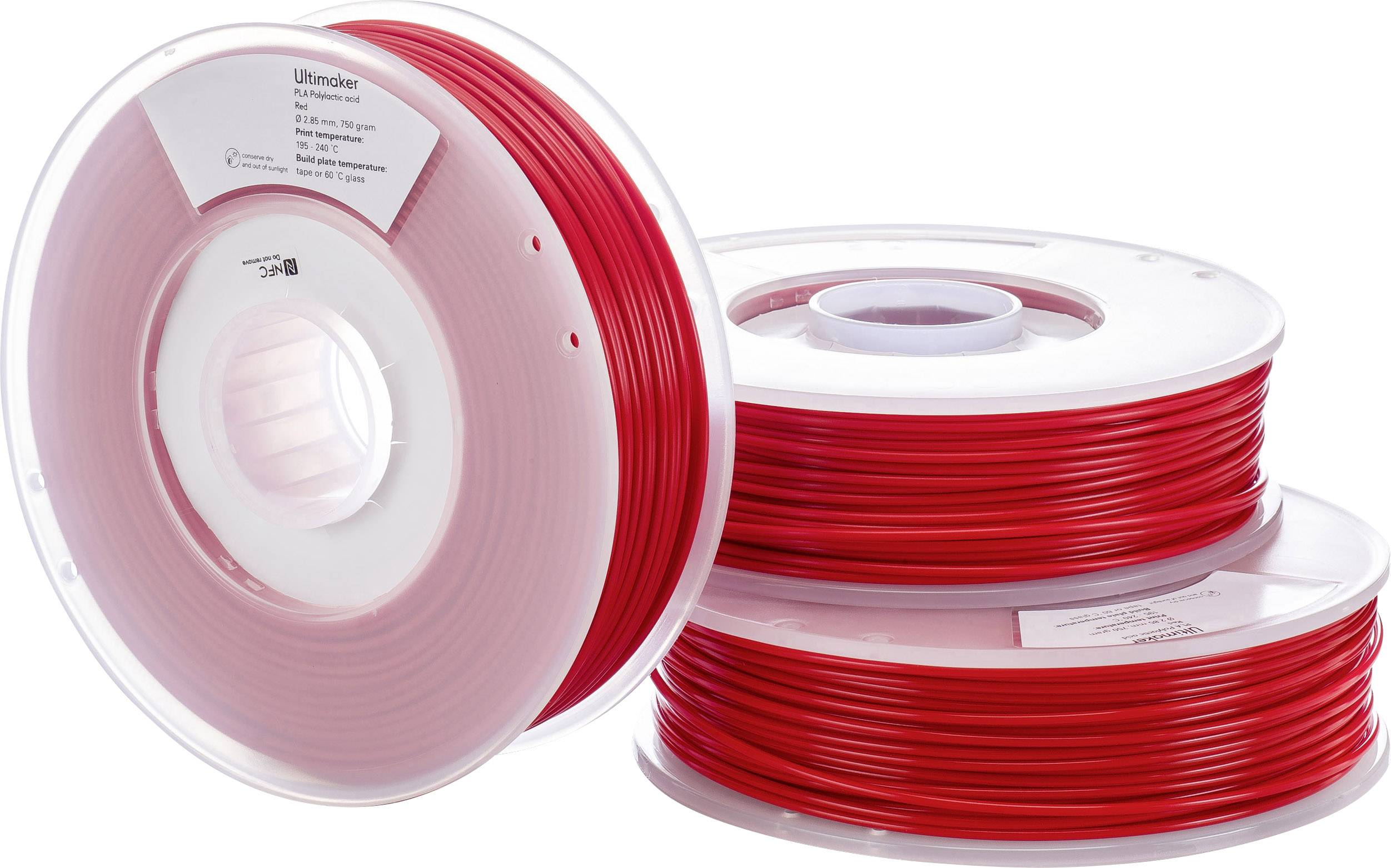 Ultimaker PLA - M0751 Red 750 - 211399 Filament PLA 2.85mm 750g Rot 1St.