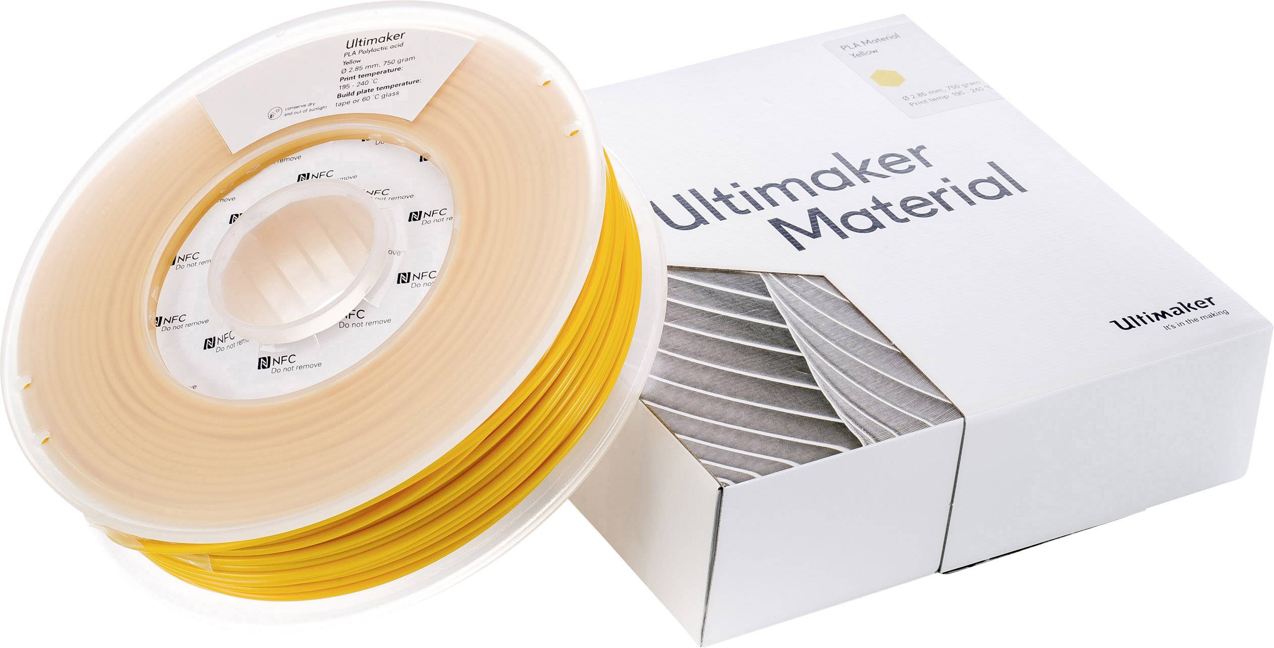 Ultimaker PLA - M0751 Yellow 750 - 211399 Filament PLA 2.85mm 750g Gelb 1St.