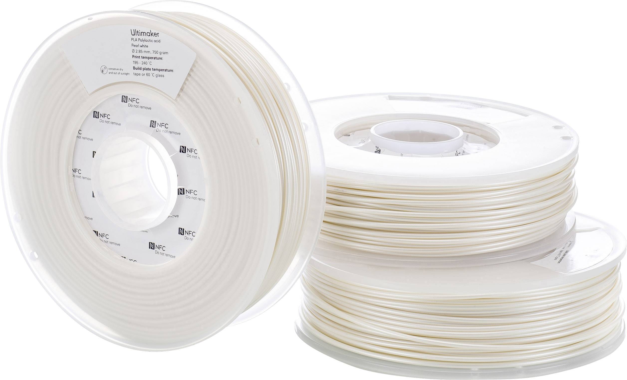 Ultimaker PLA - M0751 Pearl White 750 - 211399 Filament PLA 2.85mm 750g Pearl White 1St.