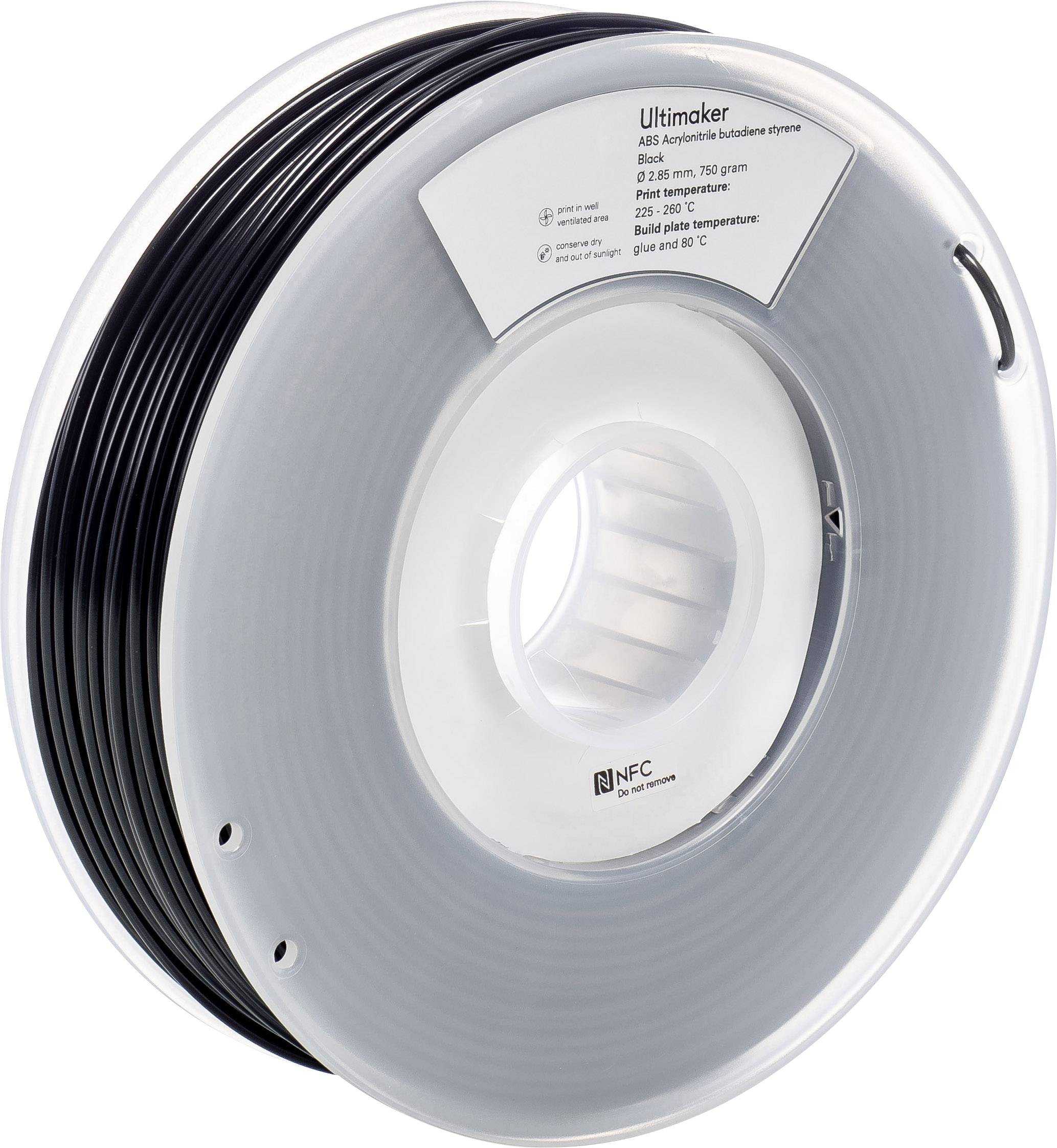 Ultimaker M2560 Black 750 Filament ABS 2.85mm 750g Schwarz 1St.