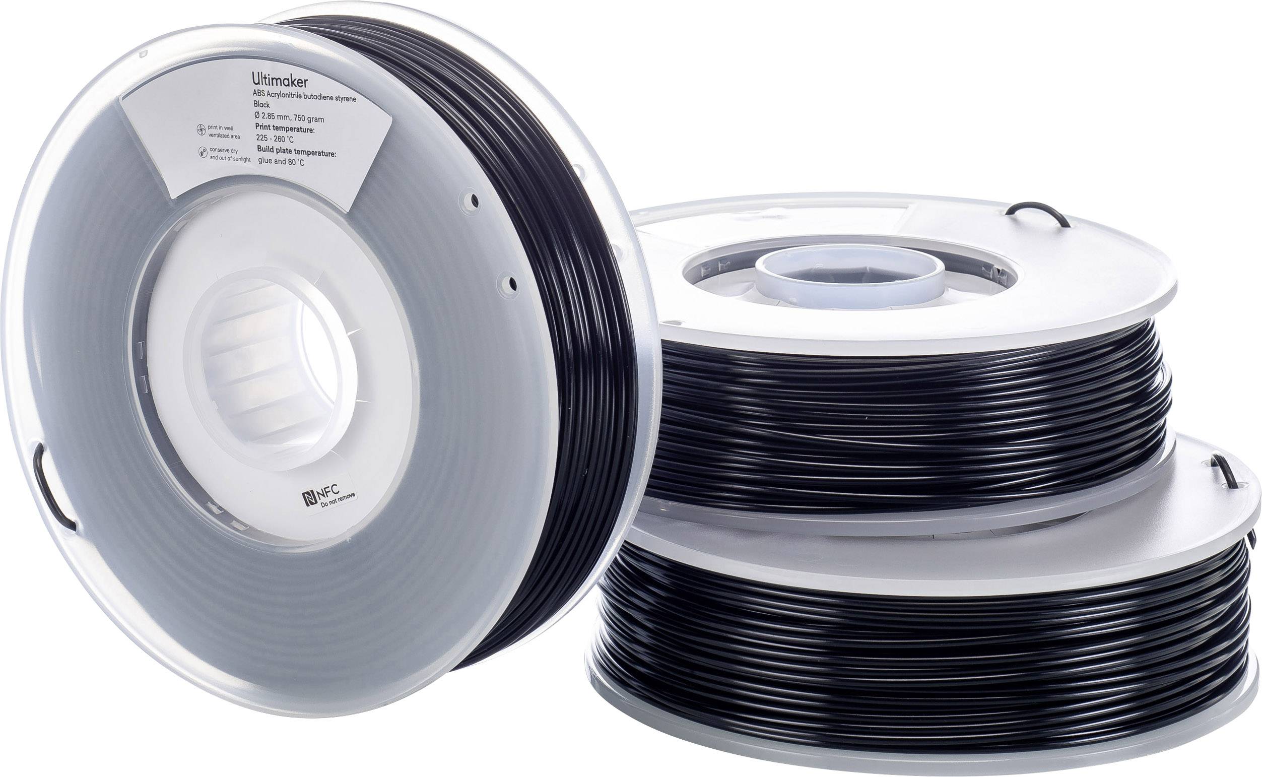 Ultimaker M2560 Black 750 Filament ABS 2.85mm 750g Schwarz 1St.