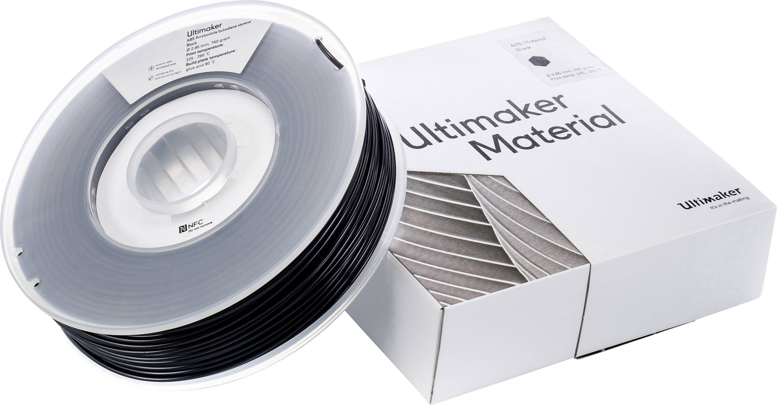 Ultimaker M2560 Black 750 Filament ABS 2.85mm 750g Schwarz 1St.