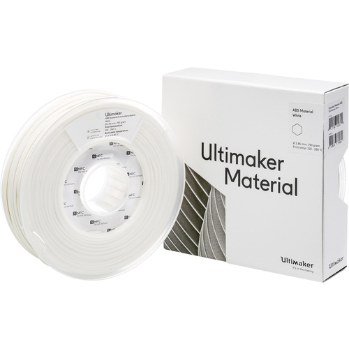 Ultimaker ABS - M2560 White 750 - 206127 Filament ABS 2.85mm 750g Weiß 1St.