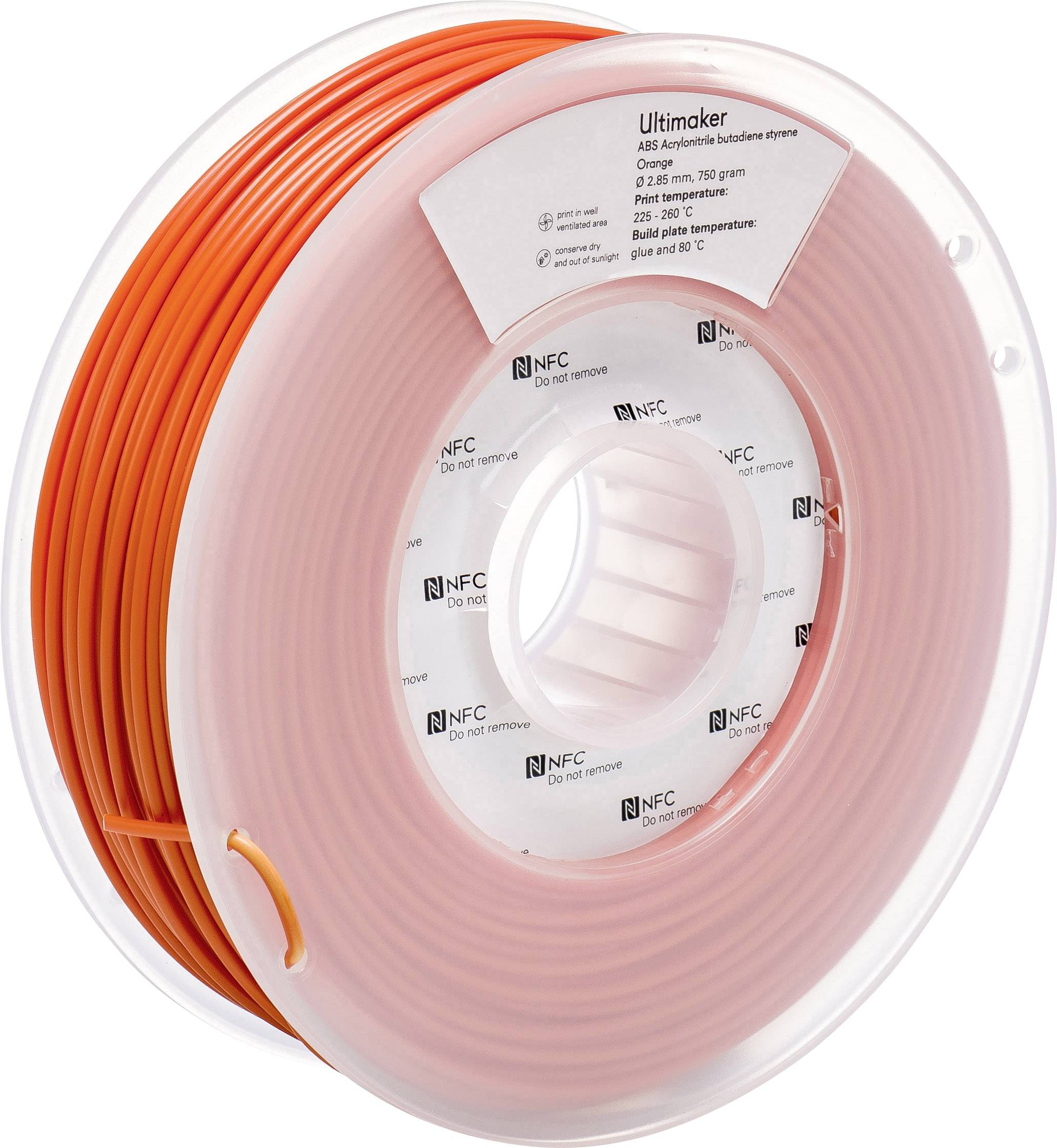 Ultimaker ABS - M2560 Orange 750 - 206127 Filament ABS 2.85mm 750g Orange 1St.