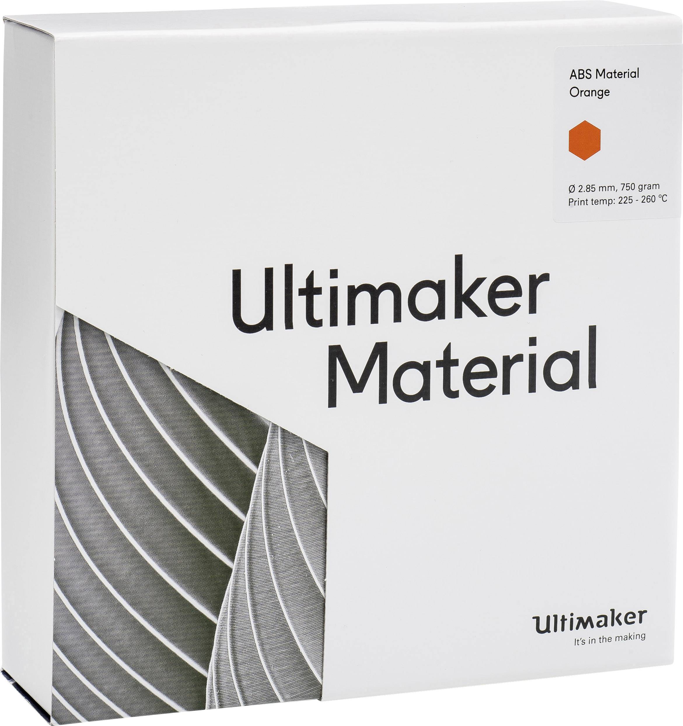 Ultimaker ABS - M2560 Orange 750 - 206127 Filament ABS 2.85mm 750g Orange 1St.