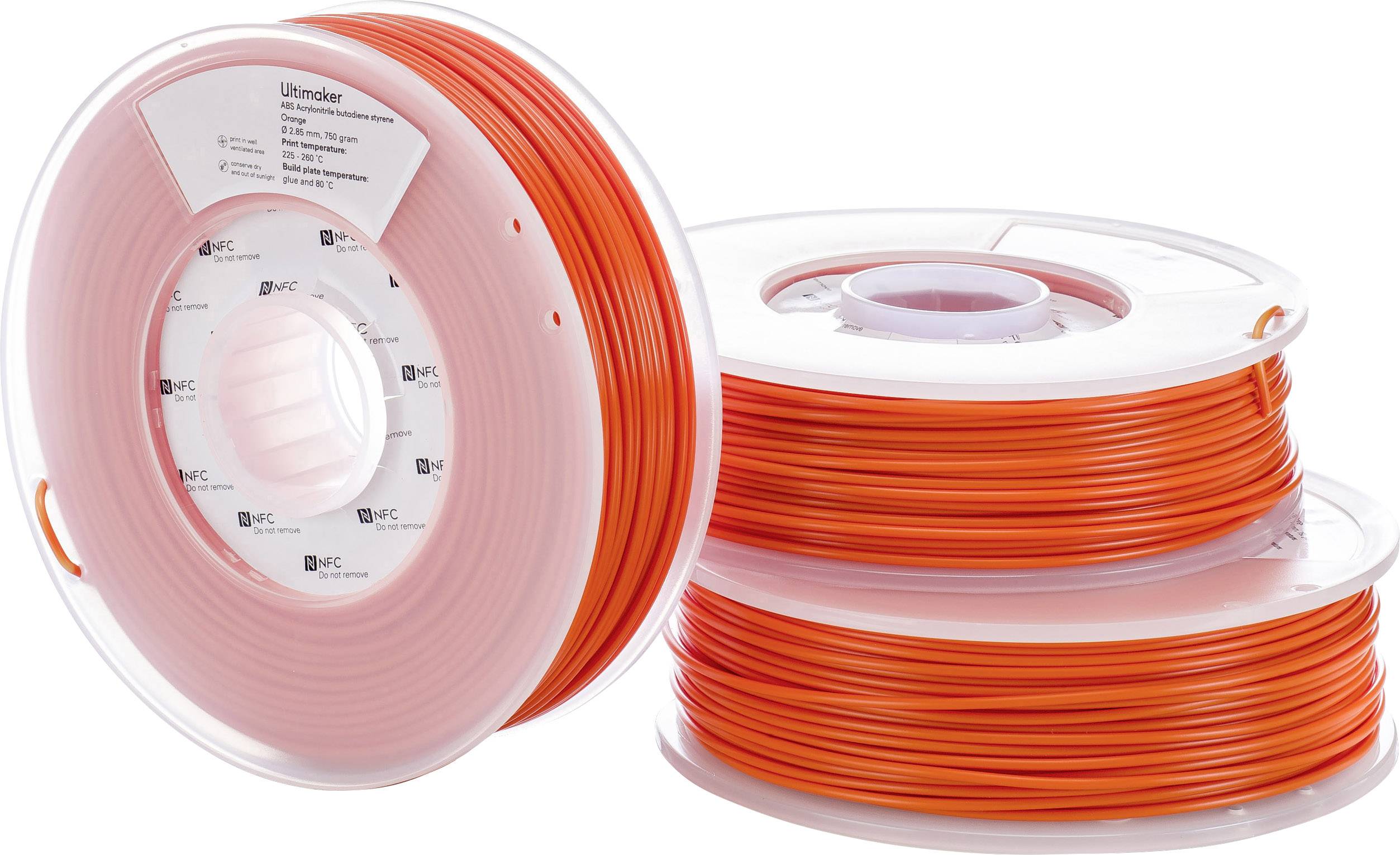 Ultimaker ABS - M2560 Orange 750 - 206127 Filament ABS 2.85mm 750g Orange 1St.