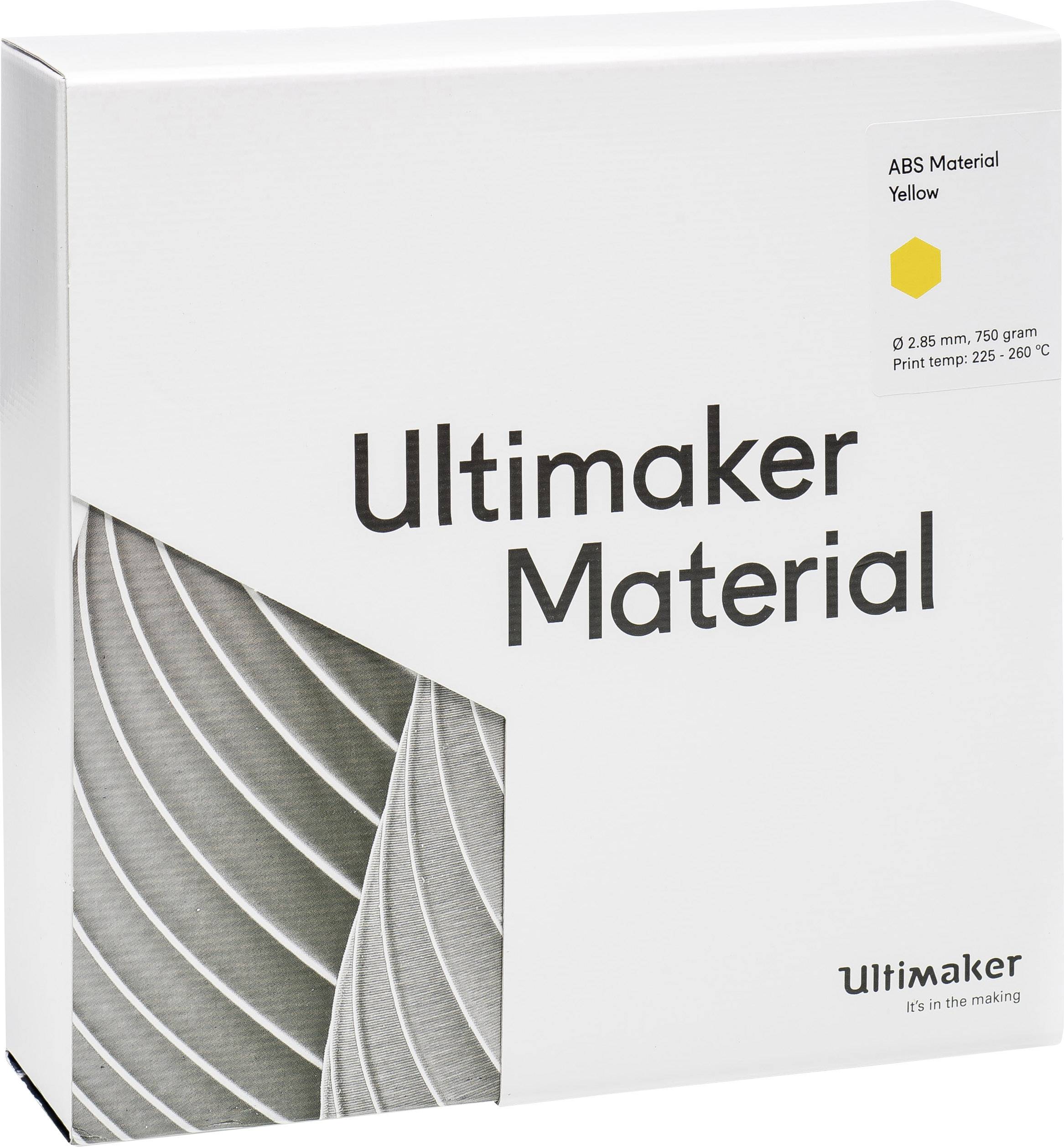 Ultimaker ABS - M2560 Yellow 750 - 206127 Filament ABS 2.85mm 750g Gelb 1St.